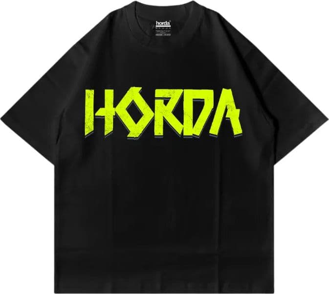 T-Shirt Tapeflow Black Boxy Fit 220 GSM  Horda Brand - 3