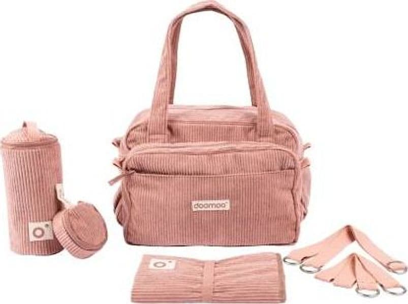 Borsa fasciatoio Doomoo in velluto a coste soffice Rosa