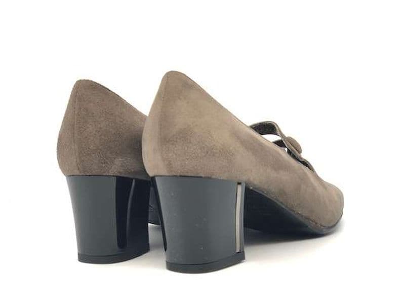 comfort Décolleté in pelle scamosciata fumo - 2
