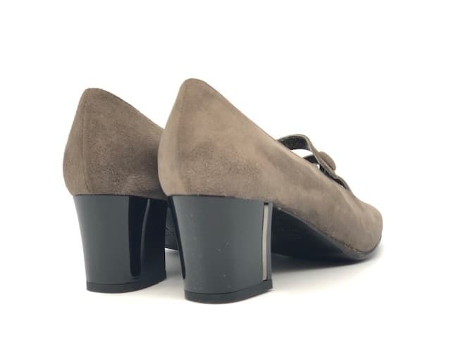 comfort Décolleté in pelle scamosciata fumo - 2