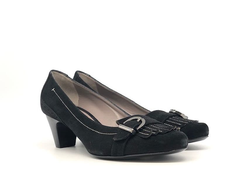 WANDA D'ARAGONA Decollt Camoscio Nero - 6