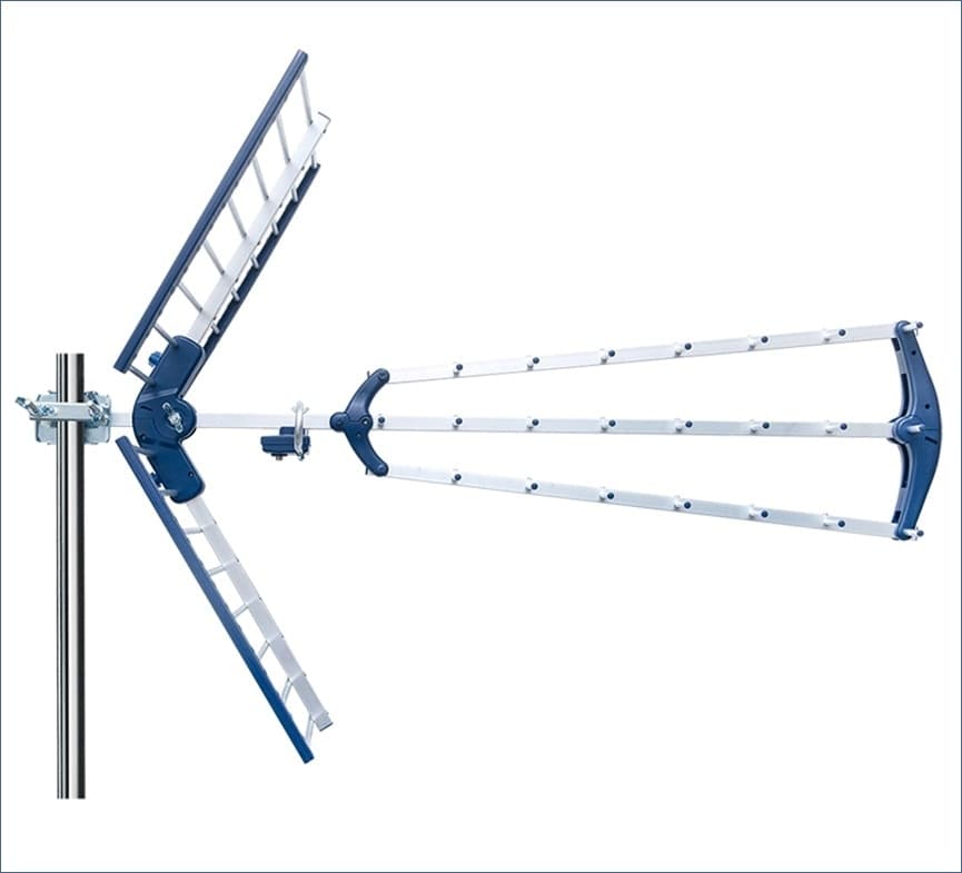 Kit Antenna TV DVB-T2 UHF Esterna Digitale Terrestre Con Amplificatore da Palo - 5