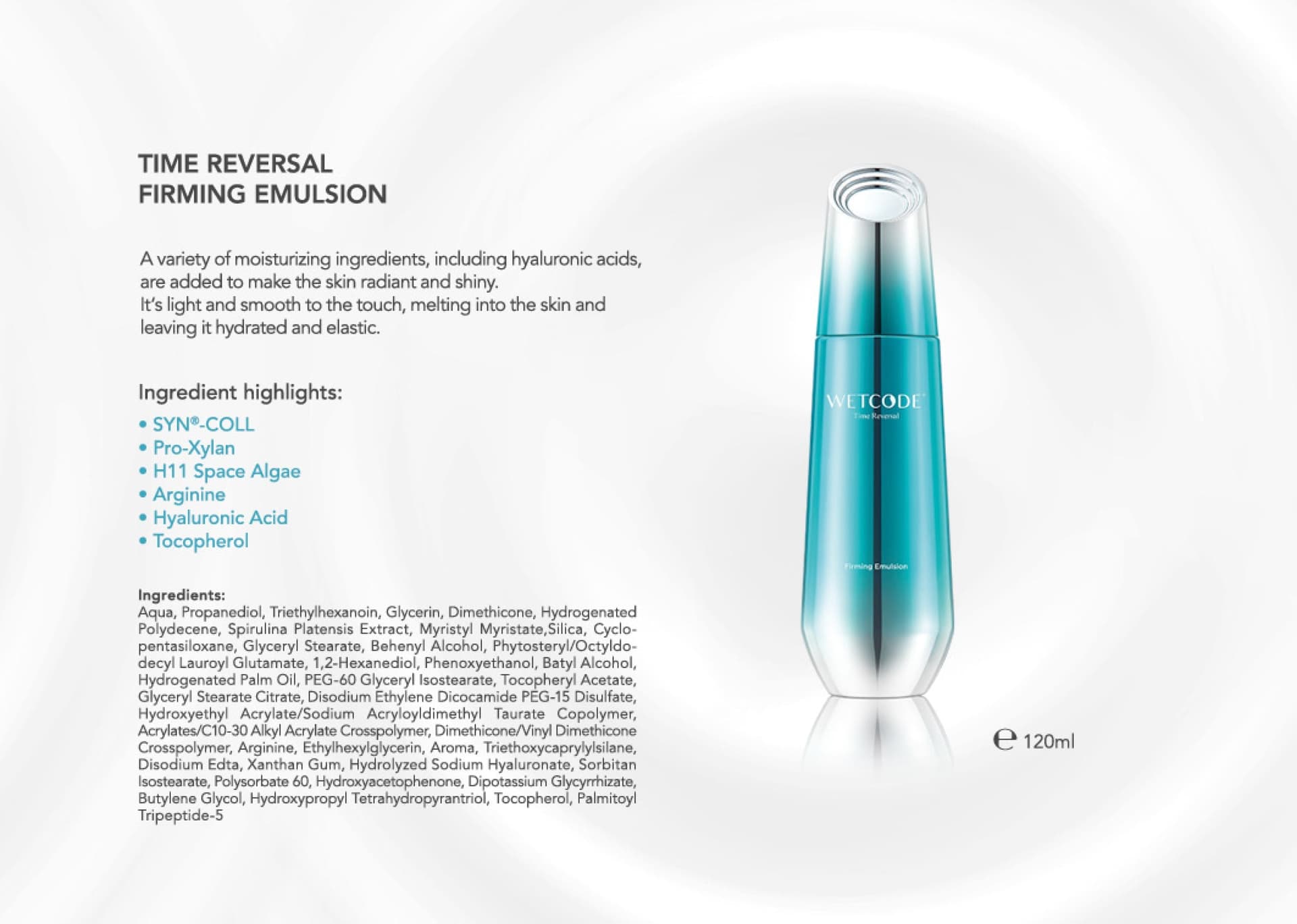 WETCODE - Time Reversal Firming Emulsion 120ml - 3