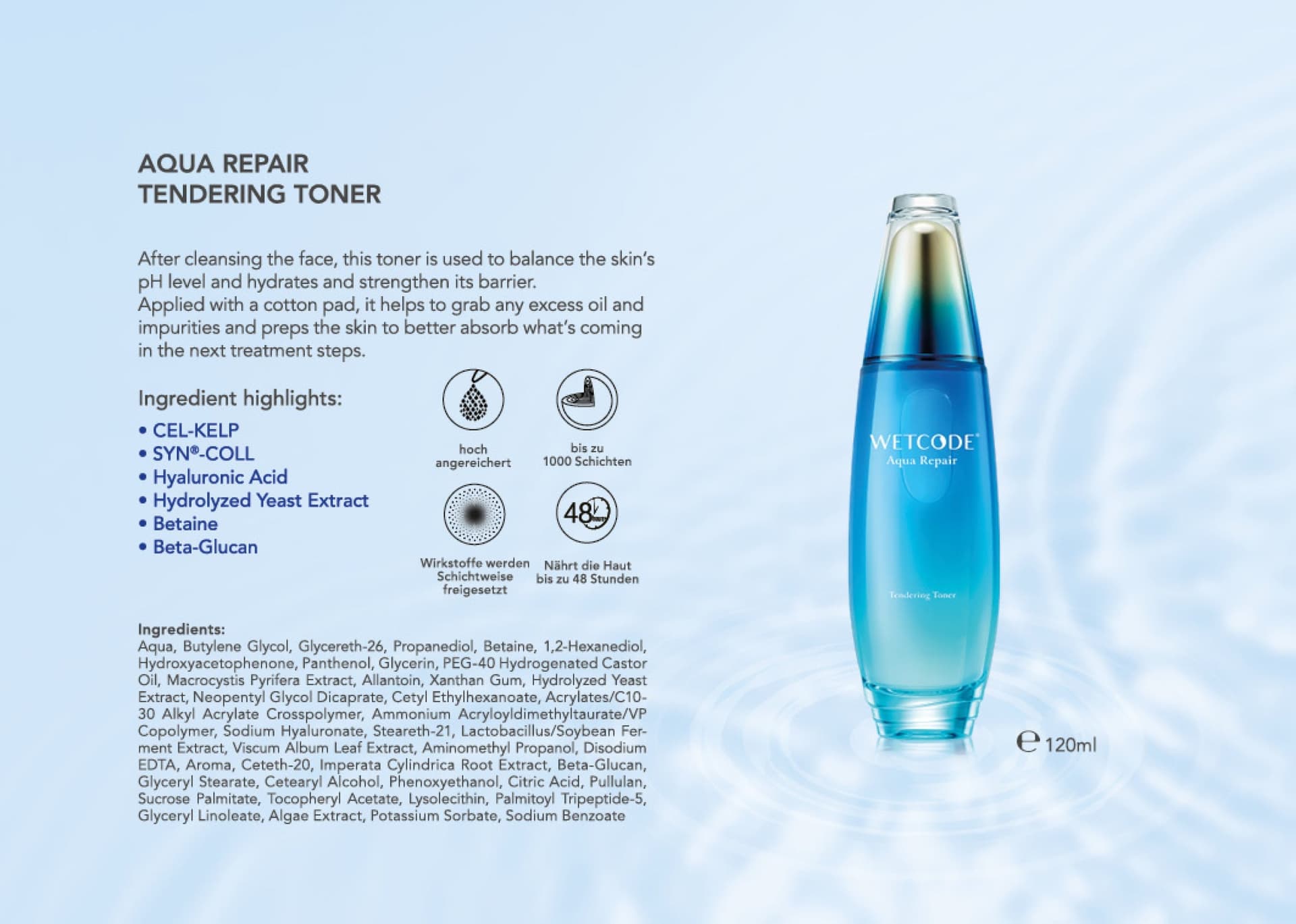 WETCODE - Aqua Repair Toner 120ml - 3