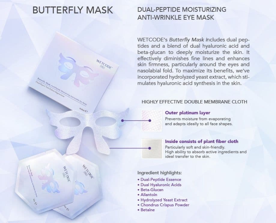 WETCODE - Dual-peptide Moisturizing Anti-wrinkle Eye Mask *5pz - 6