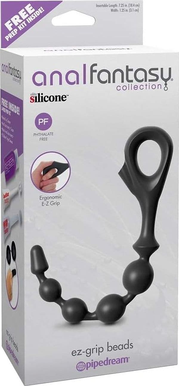Sonda anale 4 perle progressive Ez-grip con cleaner cream e lubrificante omaggio