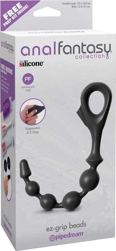 Sonda anale 4 perle progressive Ez-grip con cleaner cream e lubrificante omaggio - 4