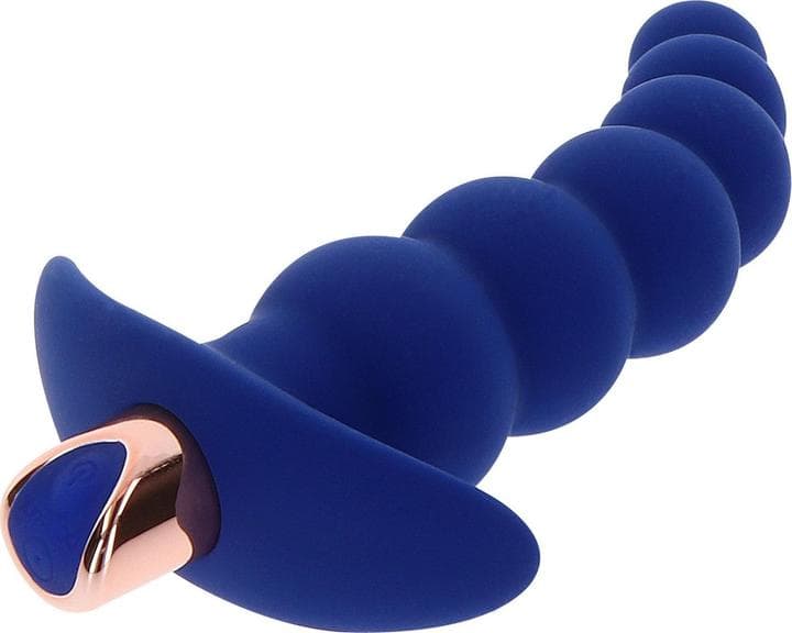 Plug anale a perle progressive Spunky 13,5 cm con telecomando vibrazioni 6 x - 5