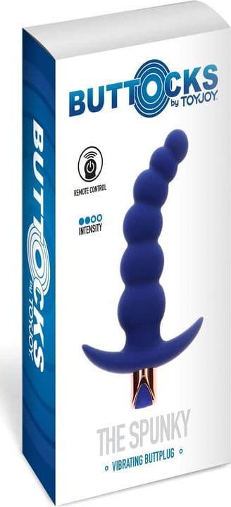 Plug anale a perle progressive Spunky 13,5 cm con telecomando vibrazioni 6 x - 7