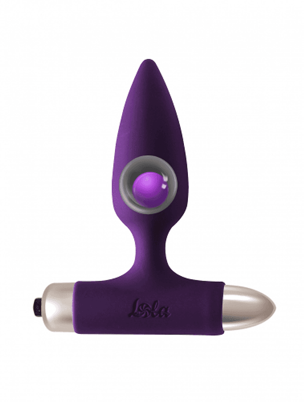 Plug anale vibrante 2 in 1 con sfera interna Glory viola vibrazioni 10 x