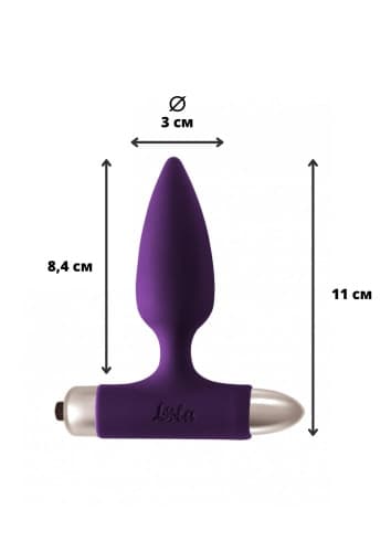 Plug anale vibrante 2 in 1 con sfera interna Glory viola vibrazioni 10 x - 2