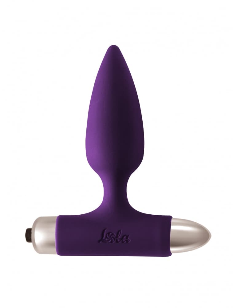 Plug anale vibrante 2 in 1 con sfera interna Glory viola vibrazioni 10 x - 5