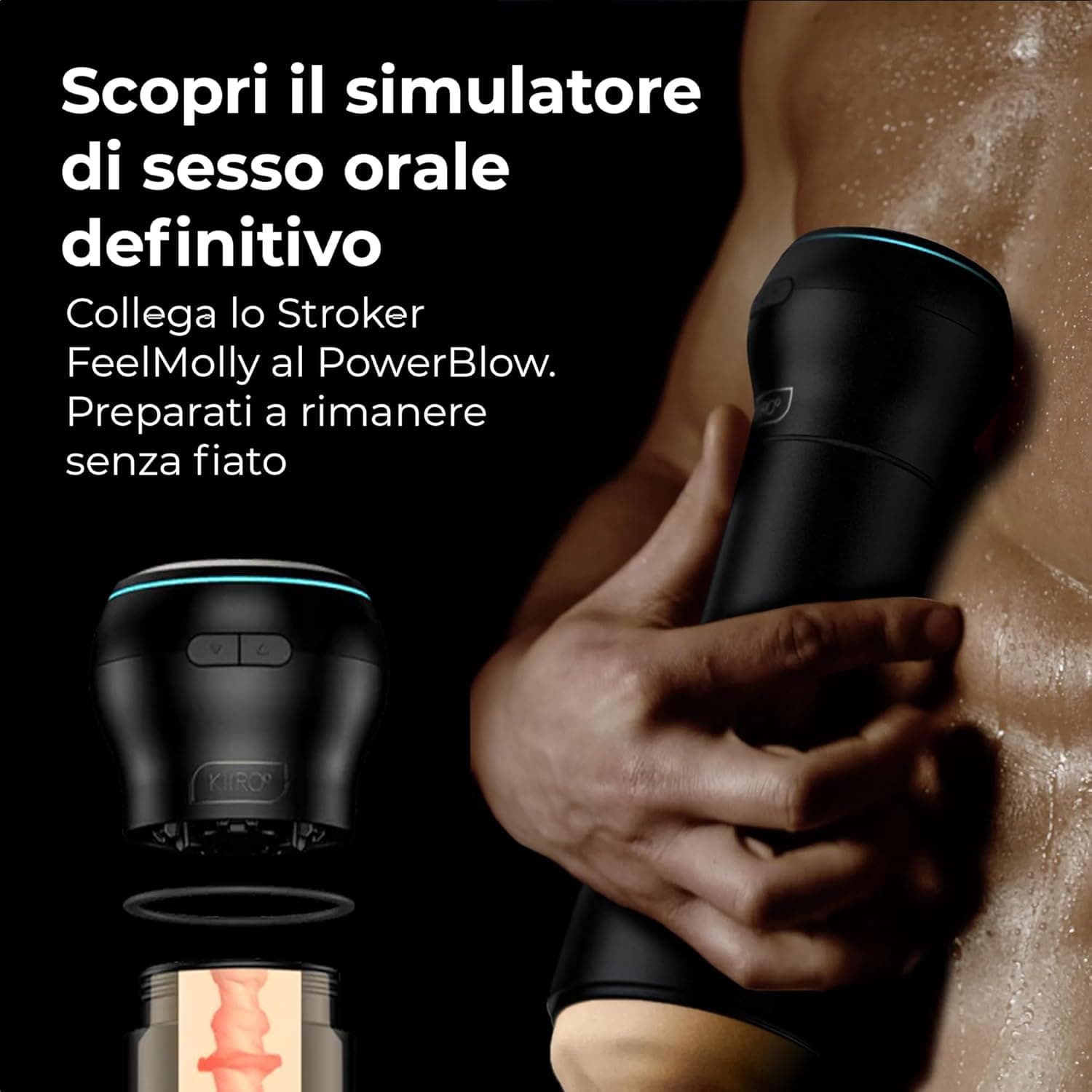 Masturbatore uomo Kiiroo Feel Molly Stewart vagina realistica morbido - 6