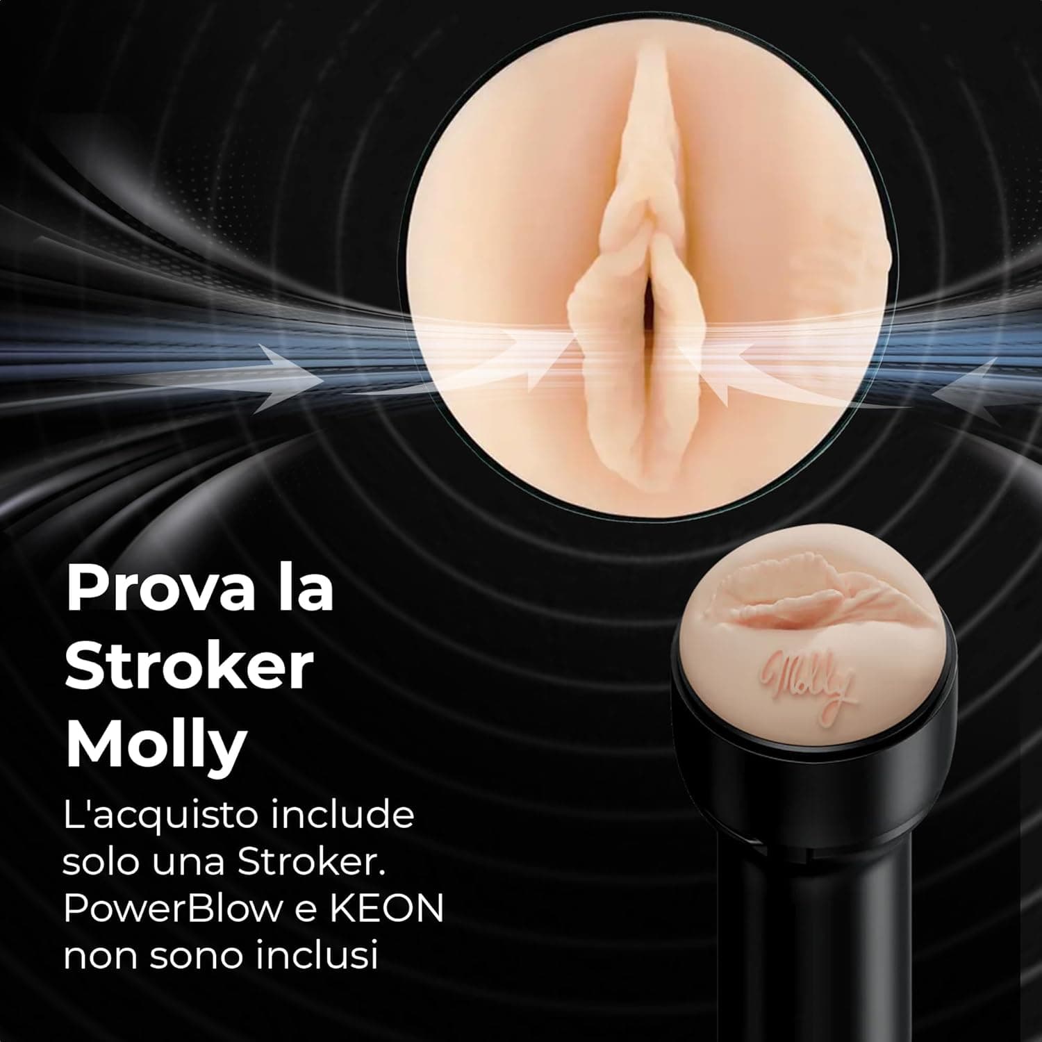 Masturbatore uomo Kiiroo Feel Molly Stewart vagina realistica morbido - 10