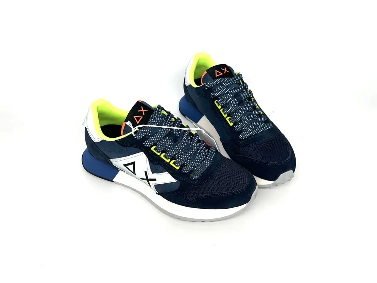 Sun68 sneaker uomo Jaki 2.0 Navy Blue Fluo - 7