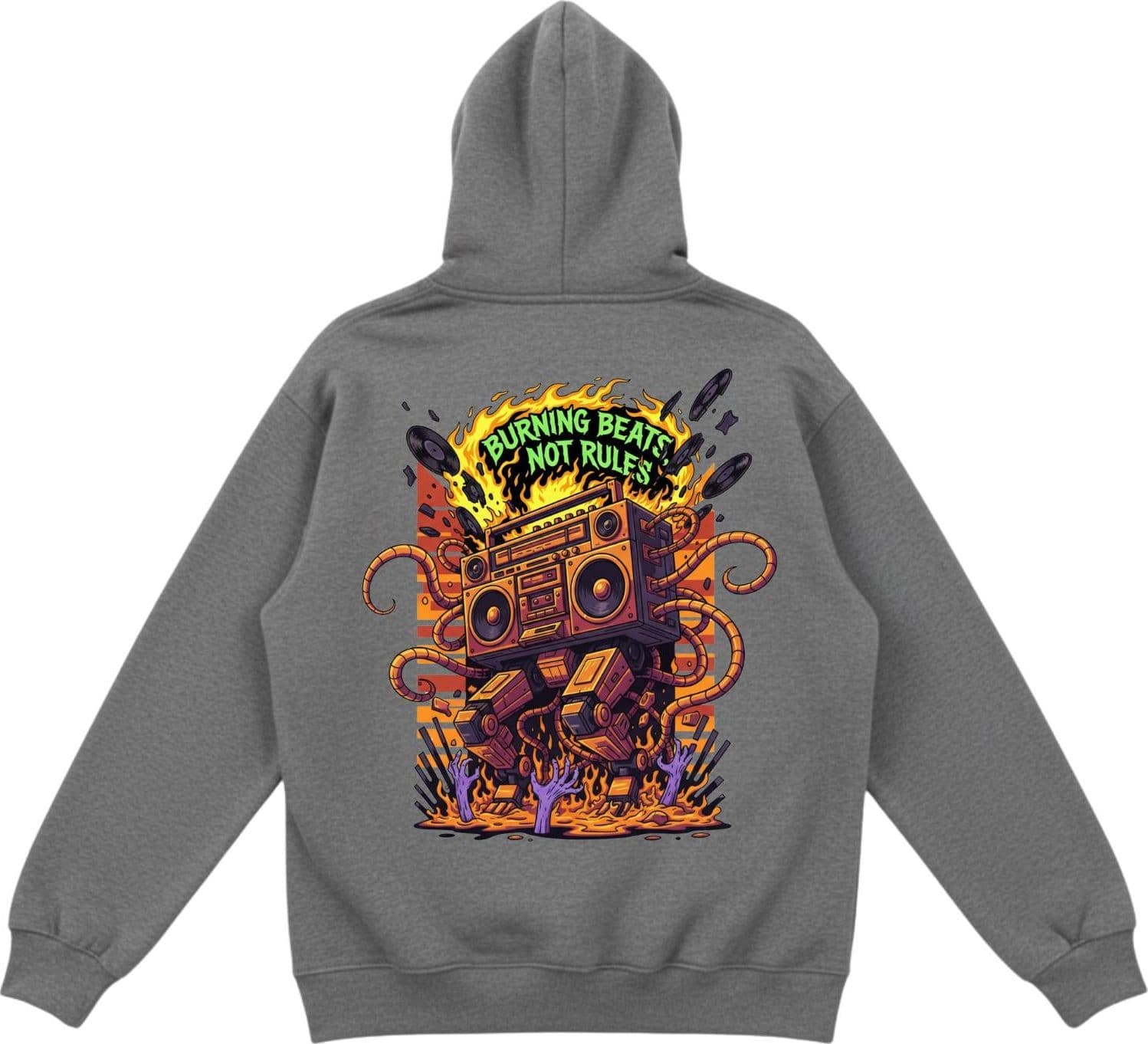 Felpa Ghettoblaster Robot Scream Grey - 4