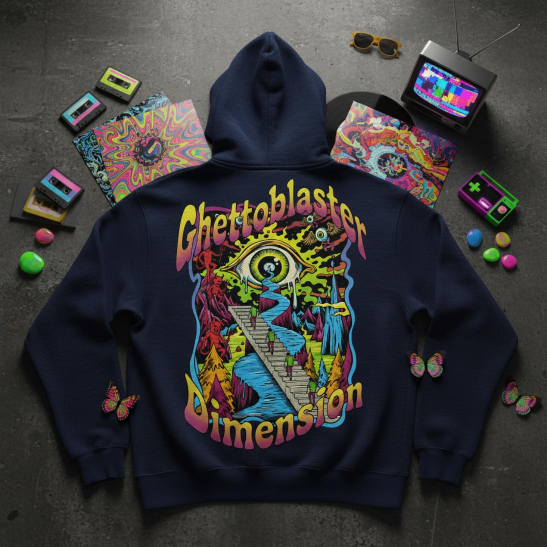 Felpa Ghettoblaster Dimension  Navy - 8