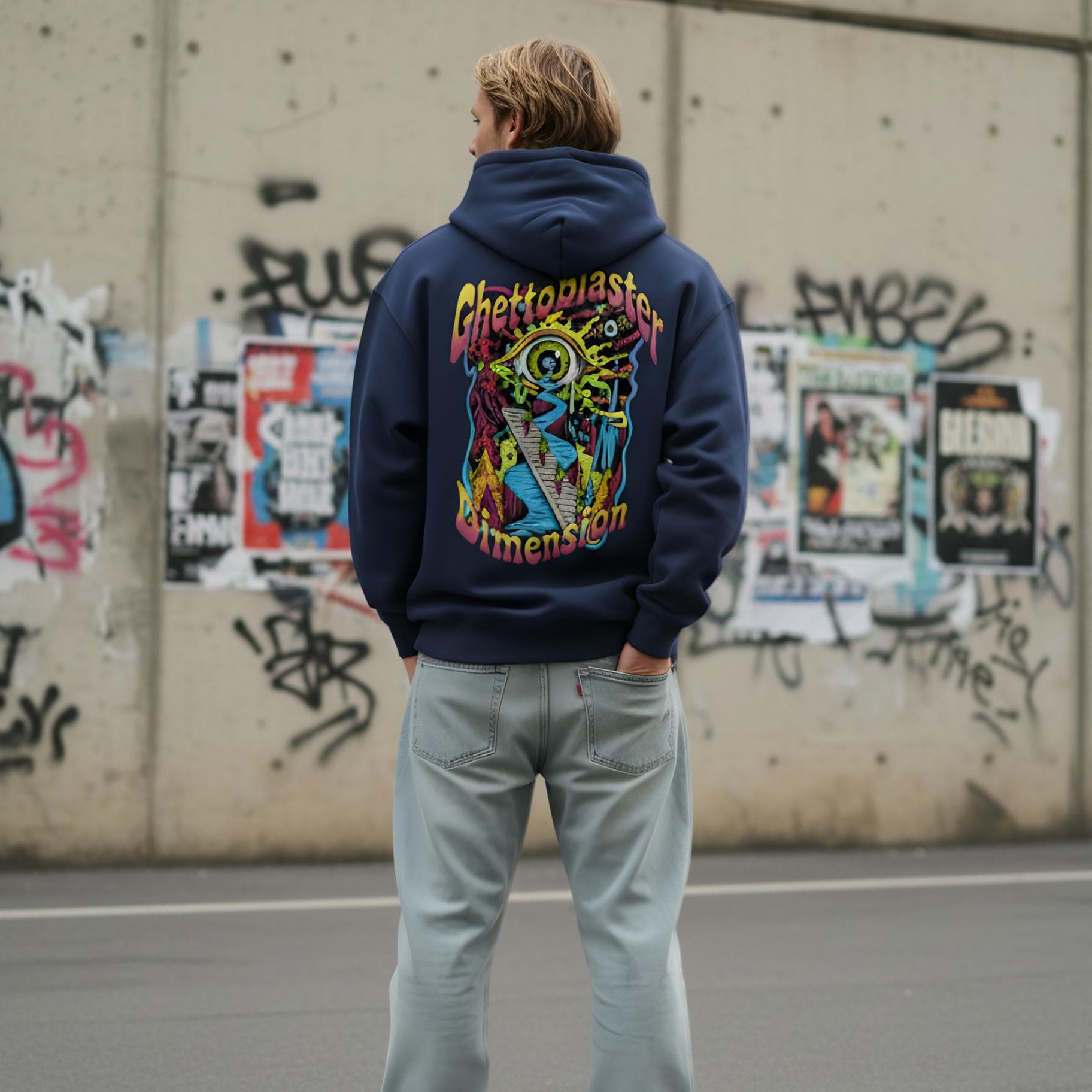 Felpa Ghettoblaster Dimension  Navy - 2