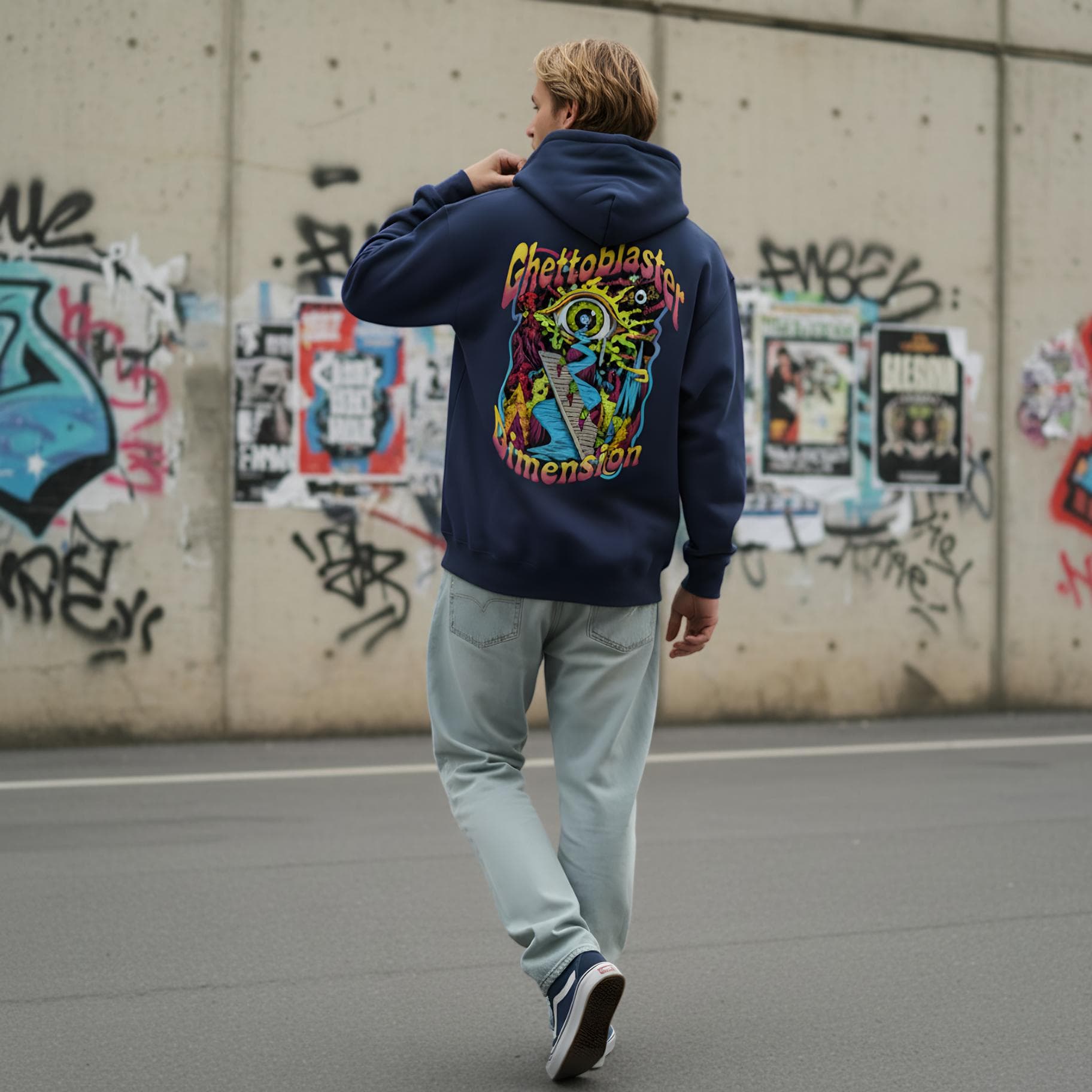 Felpa Ghettoblaster Dimension  Navy - 6