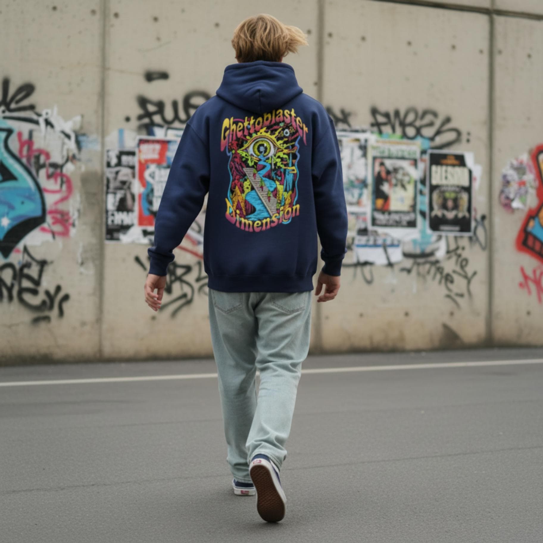 Felpa Ghettoblaster Dimension  Navy - 7