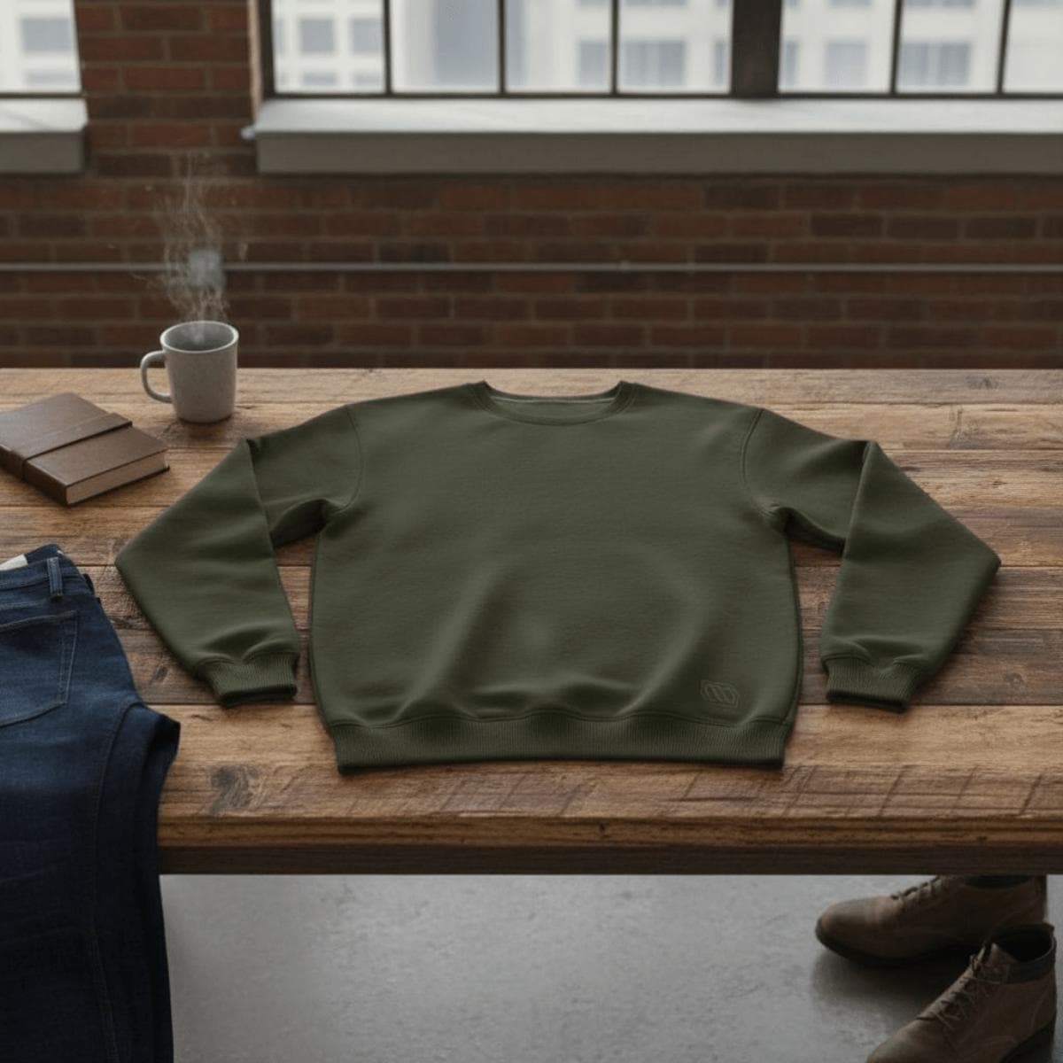 Felpa Ghettoblaster Basic crewneck khaki - 6
