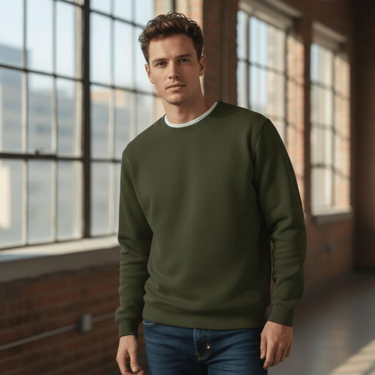 Felpa Ghettoblaster Basic crewneck khaki - 4