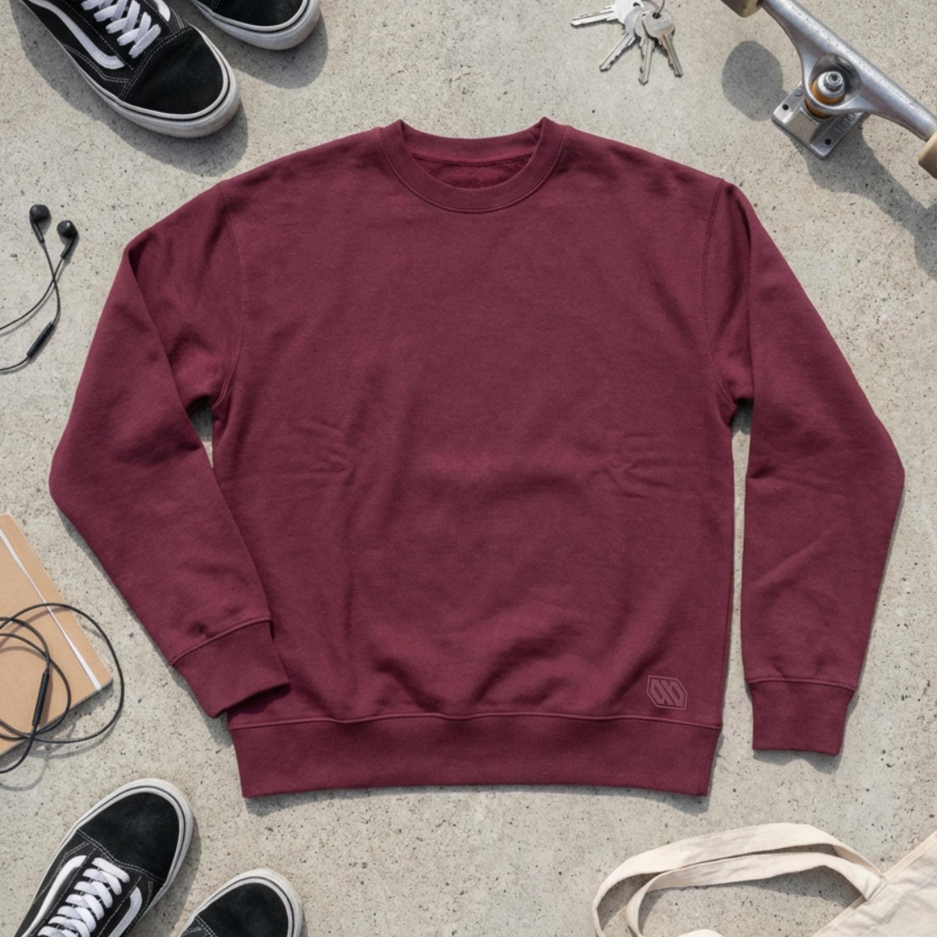 Felpa Ghettoblaster Basic crewneck Bordeaux - 6