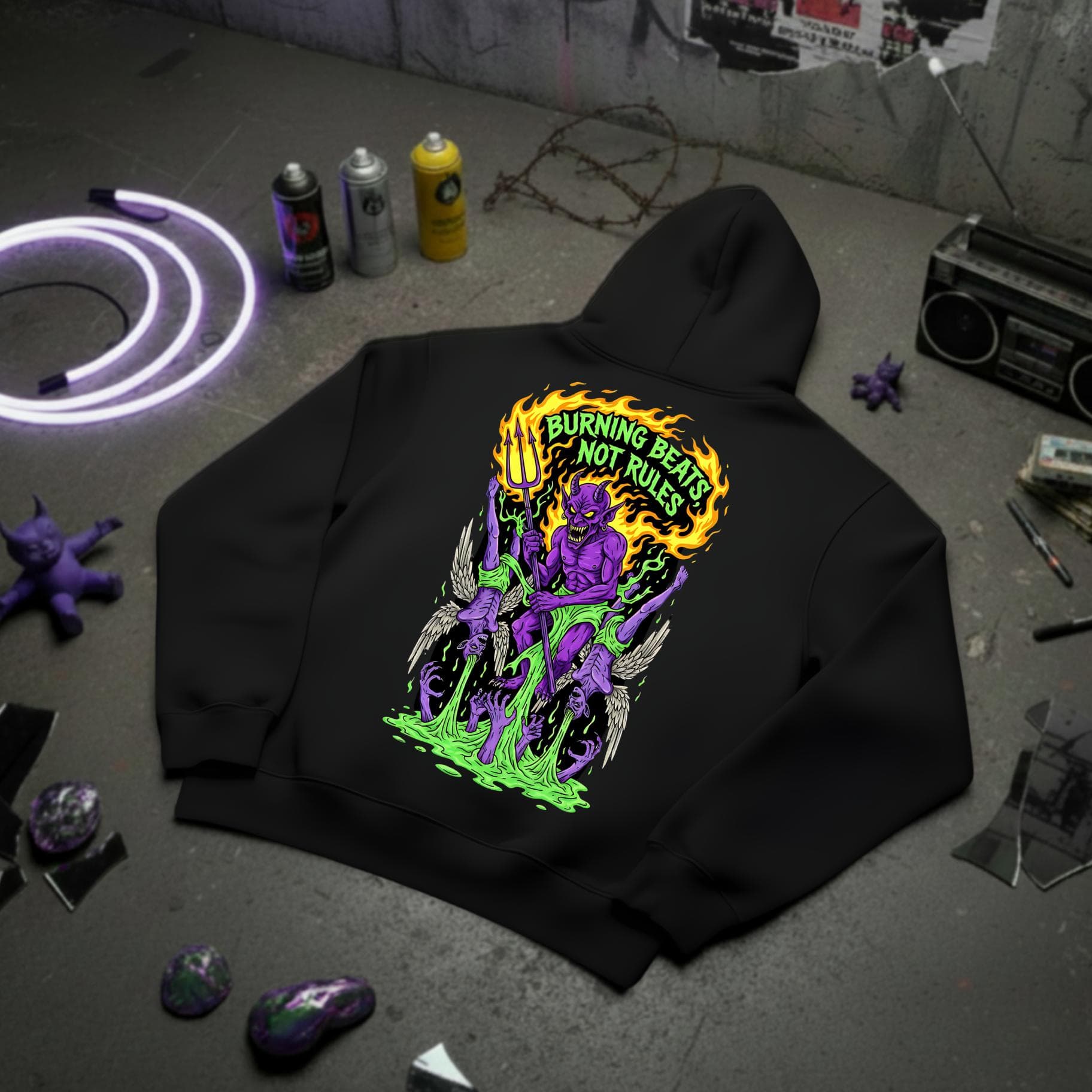 Felpa Ghettoblaster Devil Scream  BLack - 8