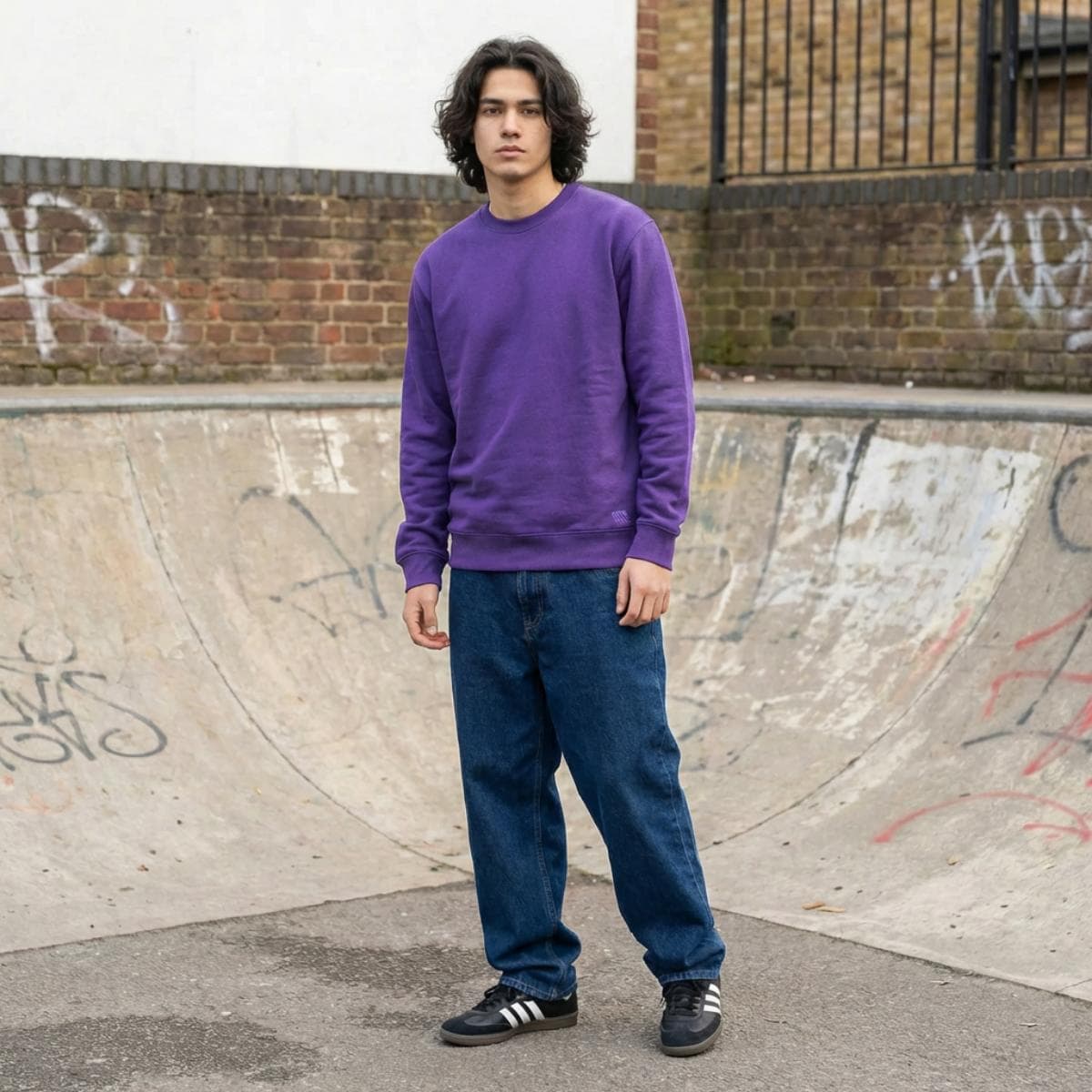 Felpa Ghettoblaster Basic crewneck viola - 5