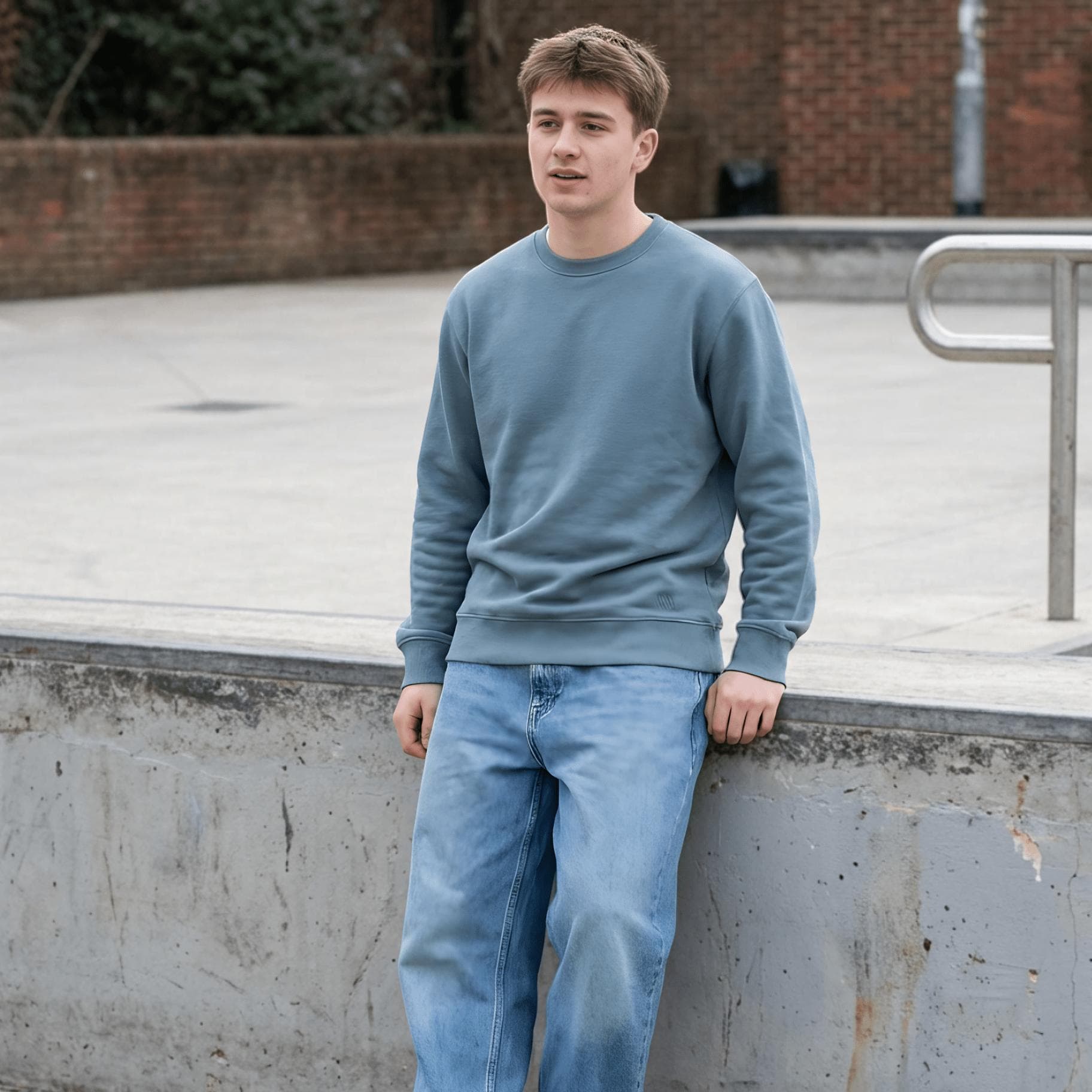 Felpa Ghettoblaster Basic crewneck verde salvia - 2