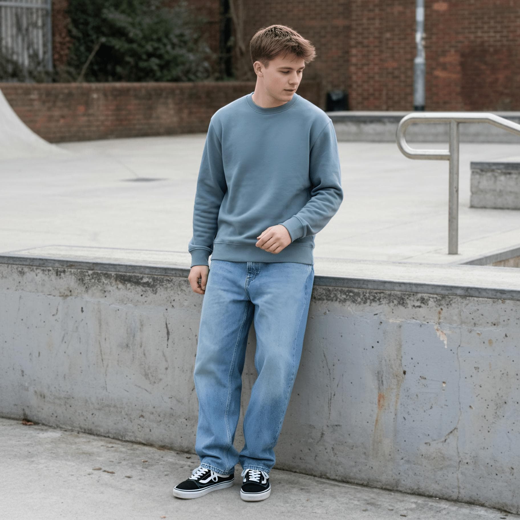 Felpa Ghettoblaster Basic crewneck verde salvia - 5
