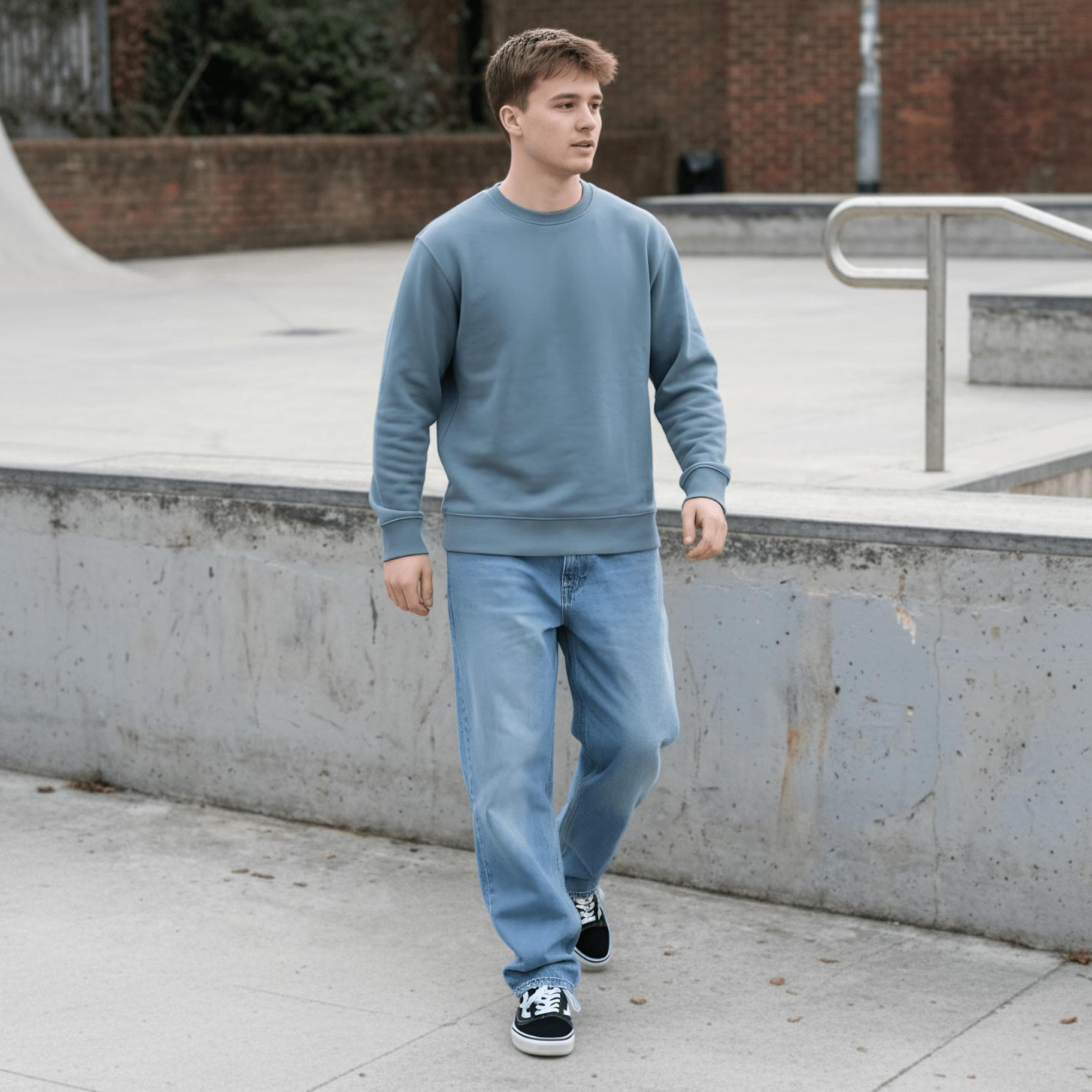 Felpa Ghettoblaster Basic crewneck verde salvia - 6