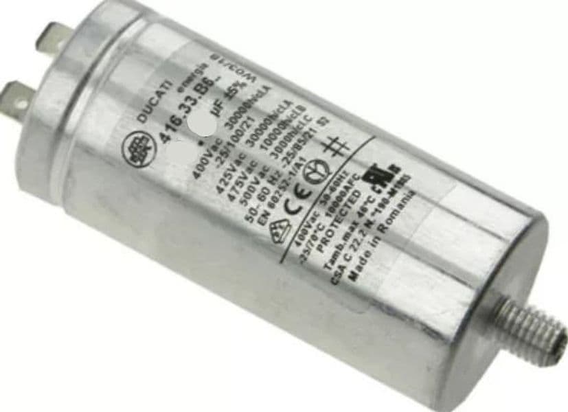 CONDENSATORE    METALLICO   3,5  µF SPUNTO MOTORE LAVATRICE  / ASCIUGATRICE - 3
