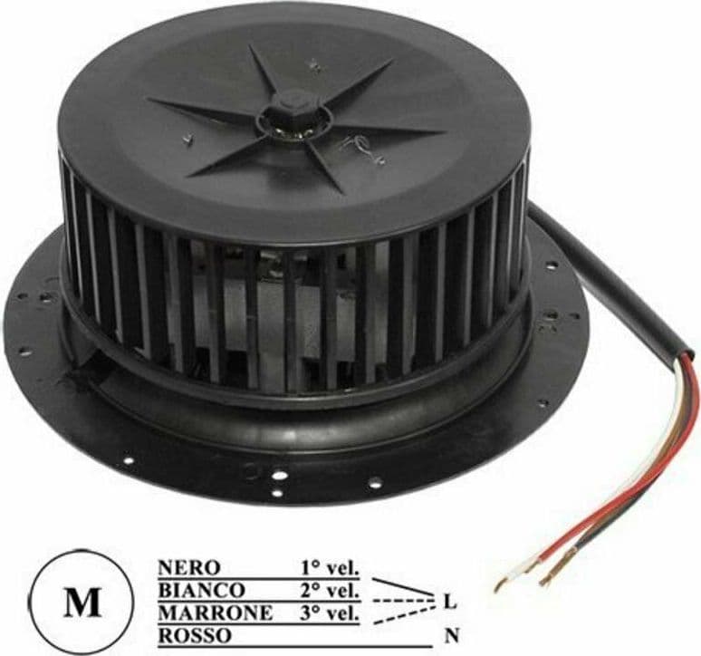 MOTORE PER CAPPA 3 VELOCITA' UNIVERSALE PER TUTTE LE MARCHE 135 WATT - 2