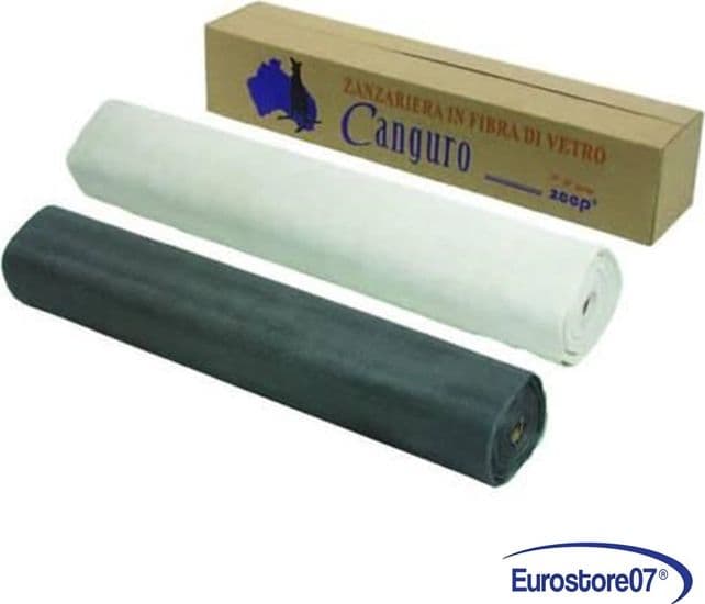 ZANZARIERA IN FIBRA VETRO EXTRA  maglia 18/16 - cm.120 x mt.50 - colore grigio - 5