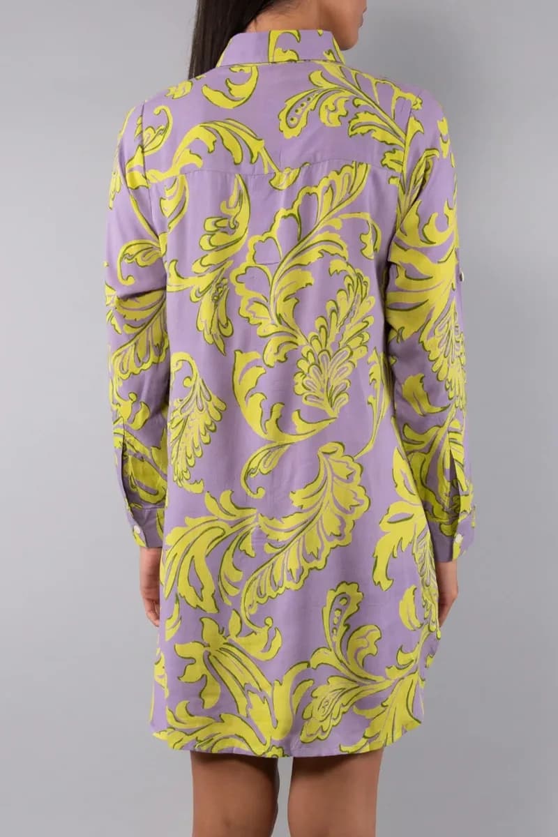 Camicia lunga fantasia Jasmine | VERDISSIMA Mare - 11