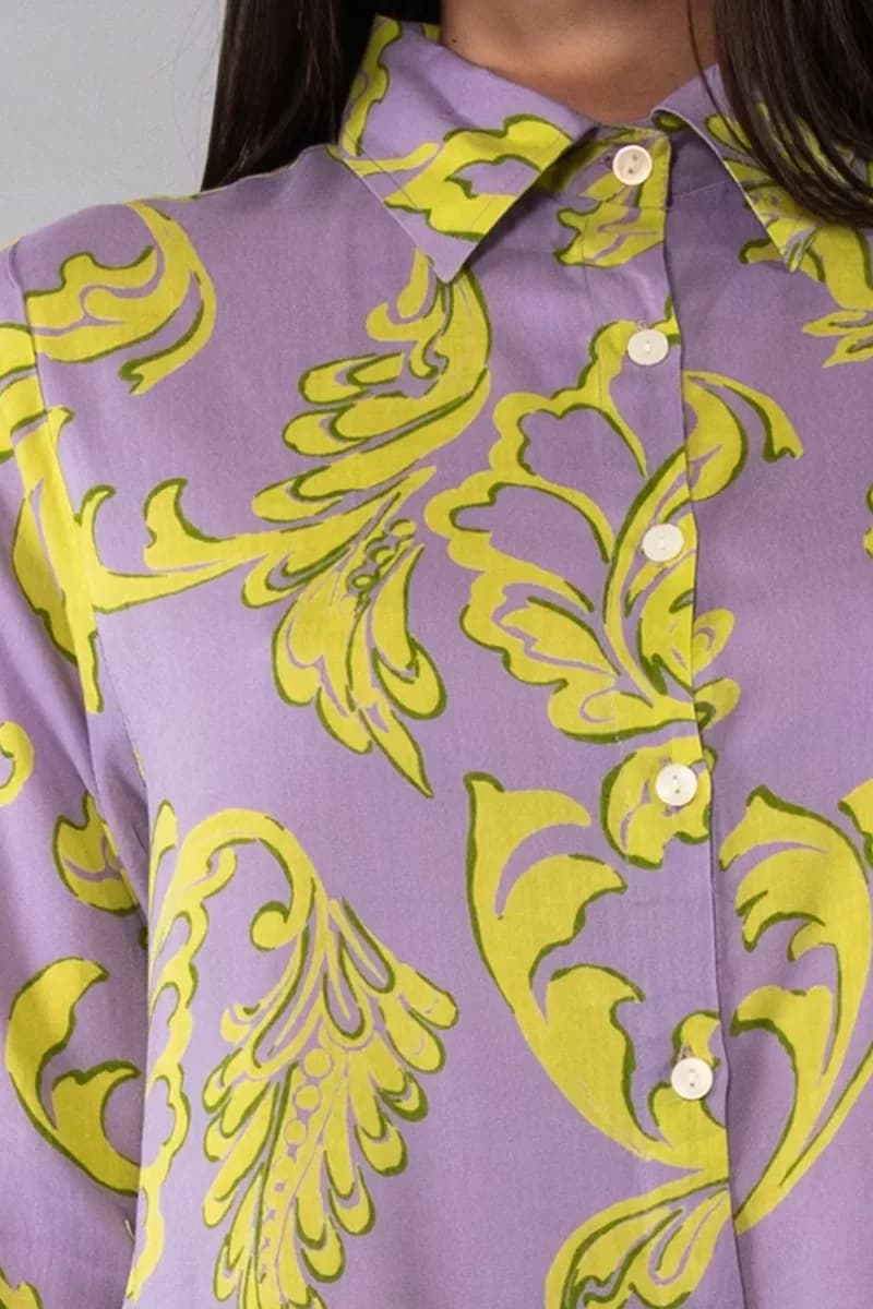 Camicia lunga fantasia Jasmine | VERDISSIMA Mare - 12