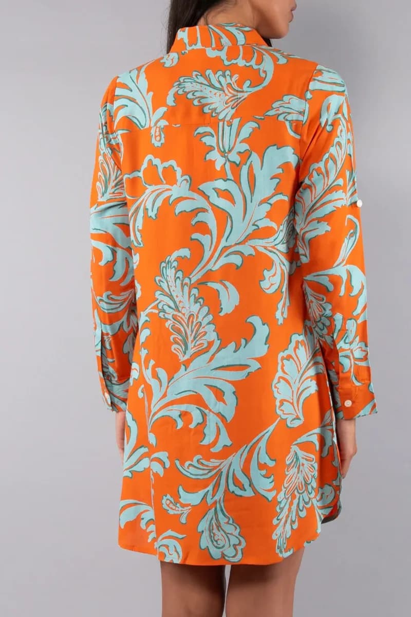 Camicia lunga fantasia Jasmine | VERDISSIMA Mare - 6