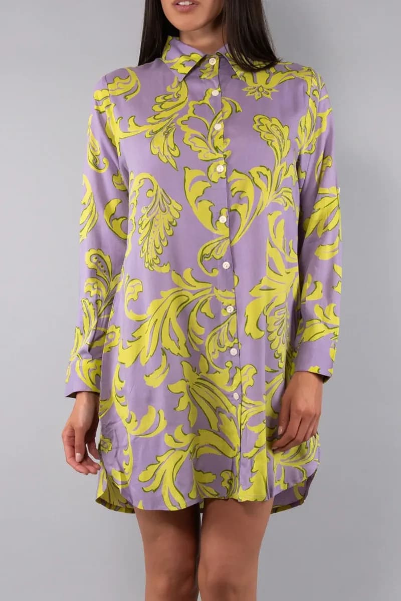 Camicia lunga fantasia Jasmine | VERDISSIMA Mare - 10