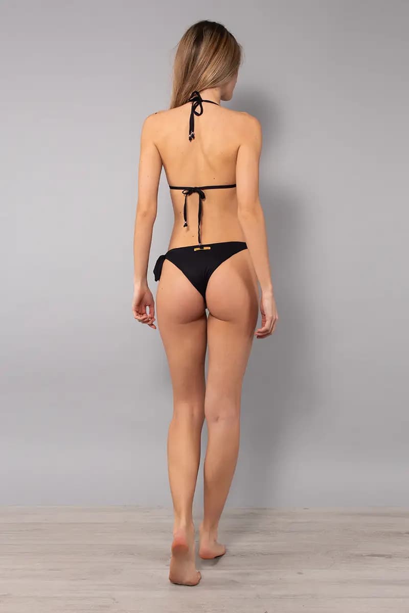 Bikini triangolo imbottito e brasiliana annodata Daiquiri | VERDISSIMA Mare - 2