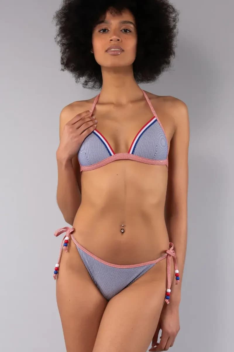 Bikini triangolo imbottito e tanga Tenerife | VERDISSIMA Mare - 11