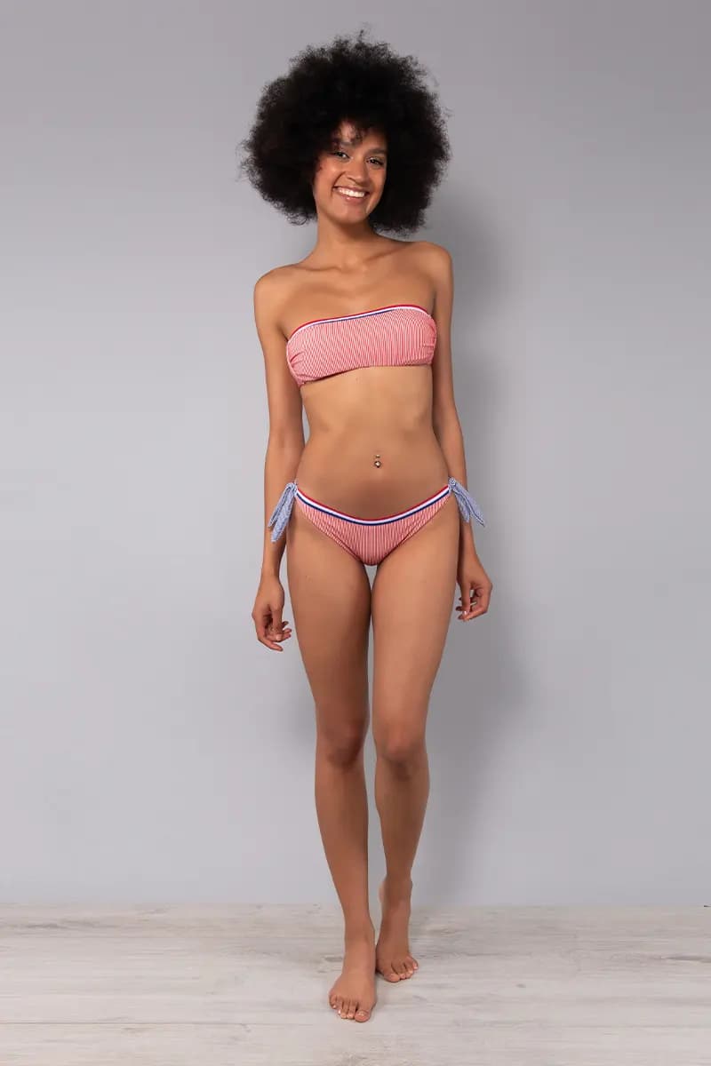 Bikini fascia imbottita e slip annodato Tenerife | VERDISSIMA Mare - 1