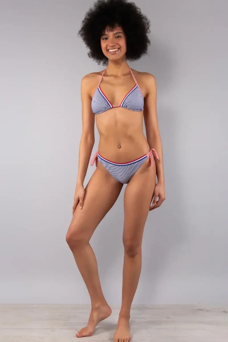 Bikini triangolo imbottito e slip annodato Tenerife | VERDISSIMA Mare - 4