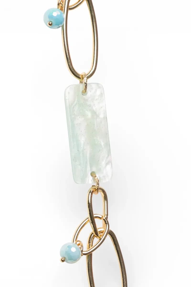 Collana lunga catena con pietre rettangolari | MYA ACCESSORIES - 2
