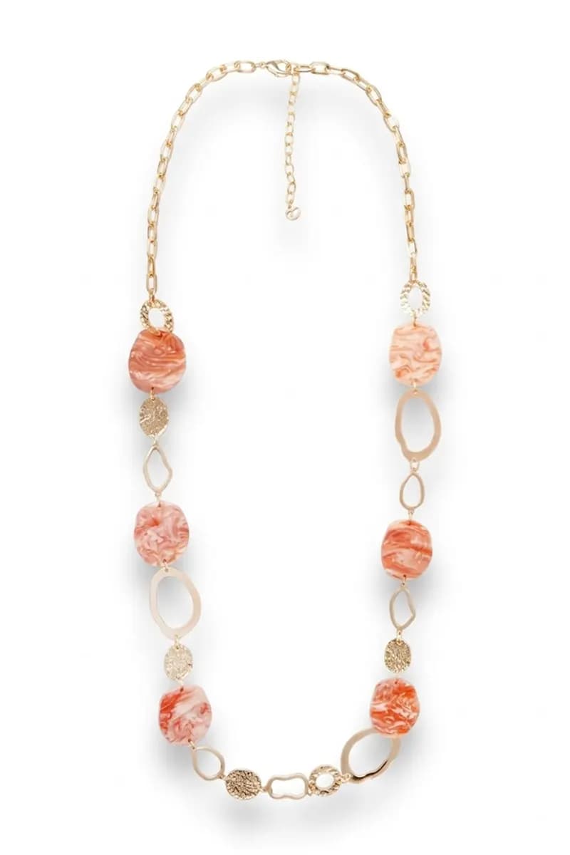 Collana lunga catena con pietre ovali | MYA ACCESSORIES - 2