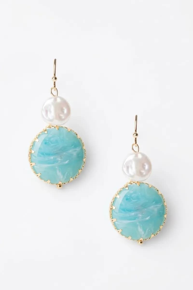 Orecchini pendenti con pietre in acrilico | MYA ACCESSORIES - 2