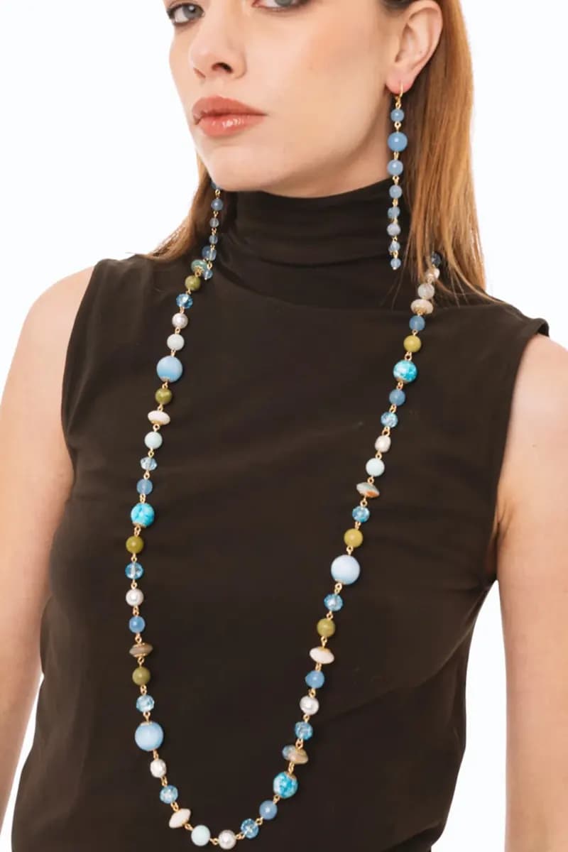 Collana lunga con pietre dure | MYA ACCESSORIES - 5