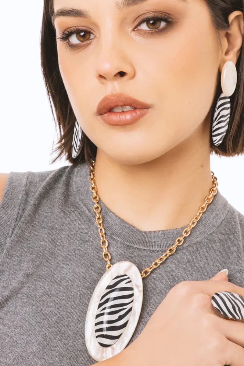 Collana girocollo con pendente zebrato | MYA ACCESSORIES - 4