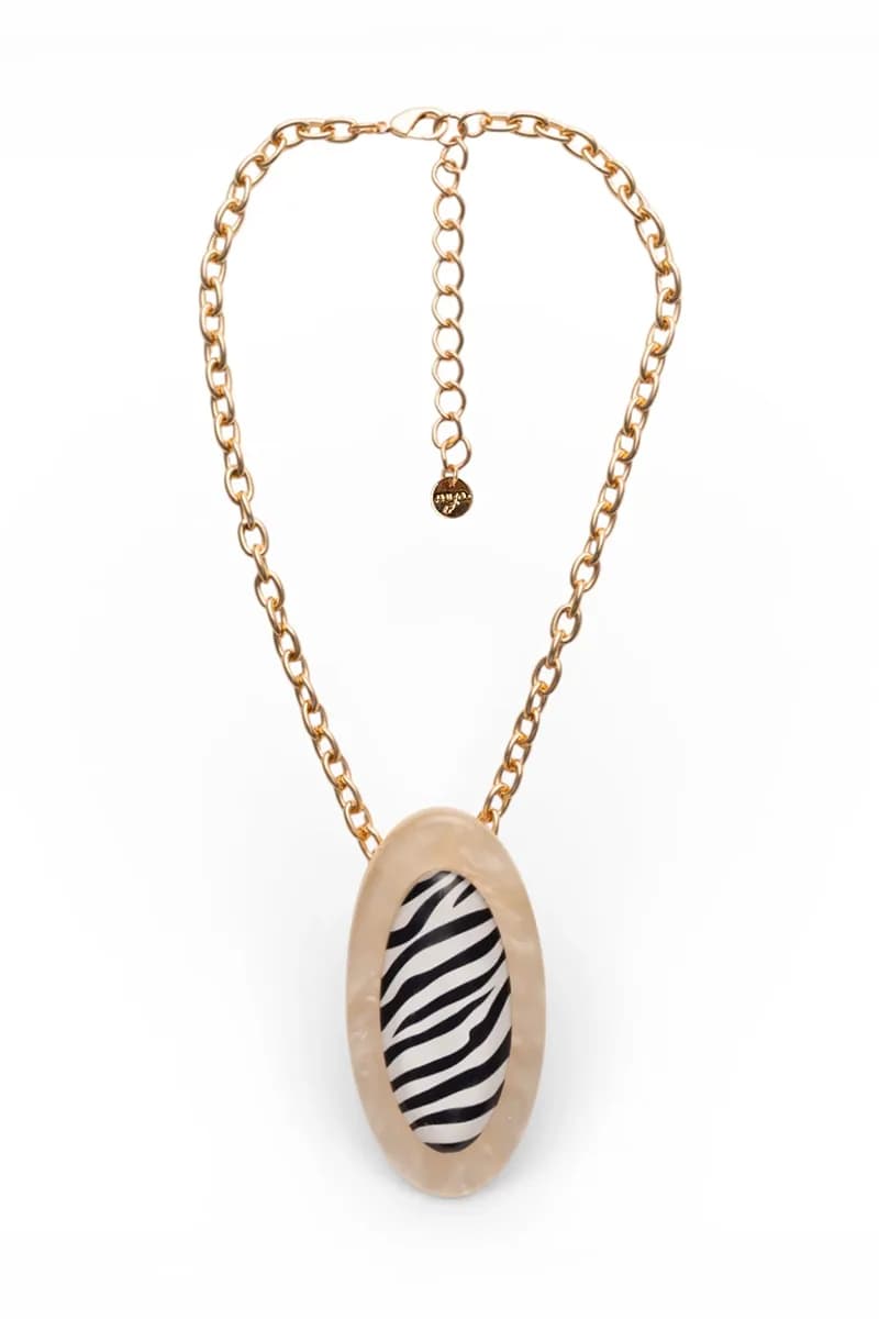 Collana girocollo con pendente zebrato | MYA ACCESSORIES - 3