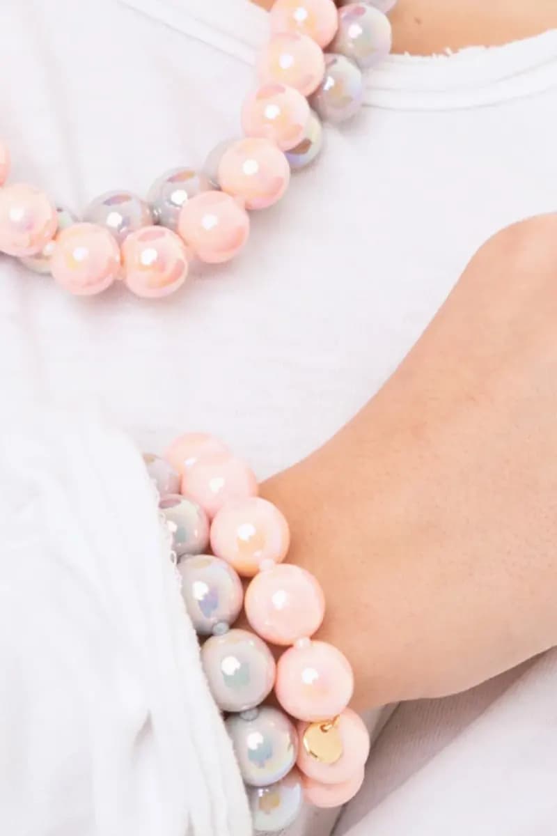 Bracciale due fili con sfere lucide | MYA ACCESSORIES - 3